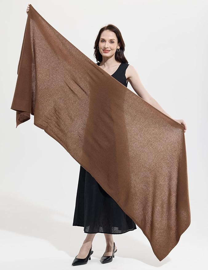 Soft Cashmere Blend Wrap Chic Scarf Stole for Women Wayfarer Travel Extra Large 87"x28"