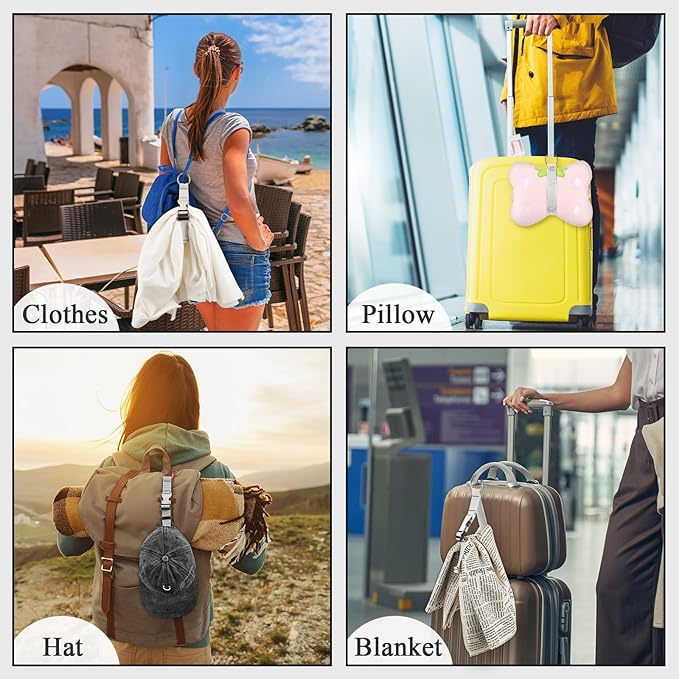 Amylove 3 Pcs Add a Bag Luggage Straps Gripper Heavy Duty Jacket Valises Strap for Travel Belt with Buckle Adjustable Baggage
