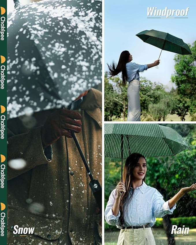 Travel Compact Umbrella Windproof - Portable Automatic for Rain, Folding Umbrella for Men and Women, Portable 210T Fabric
