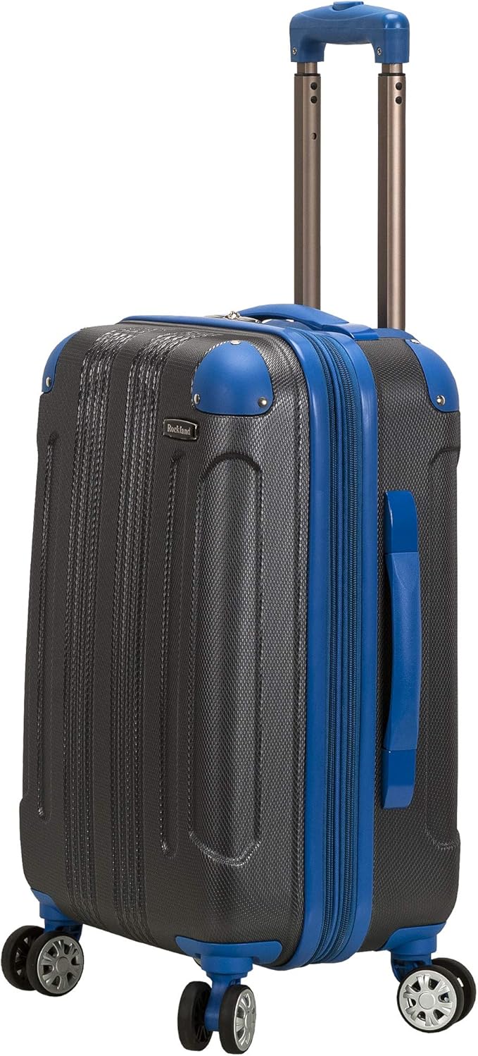 Rockland London Hardside Spinner Wheel Luggage, Two Tone Grey, Carry-On 20-Inch