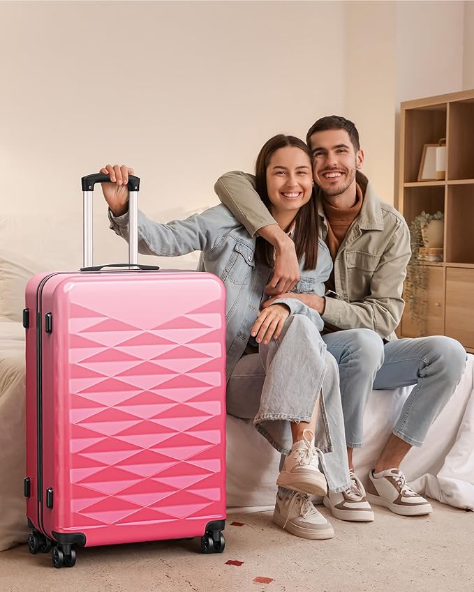 Suitour Carry on Suitcase Airline Approved, Hardside Lightweight Rolling Luggage for Women (20" Carry-on)