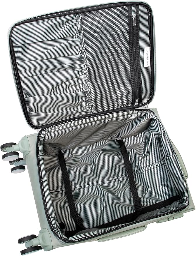 It Luggage Lustrous Luxe 22" Softside Carry-On 8 Wheel Spinner, Desert Sage