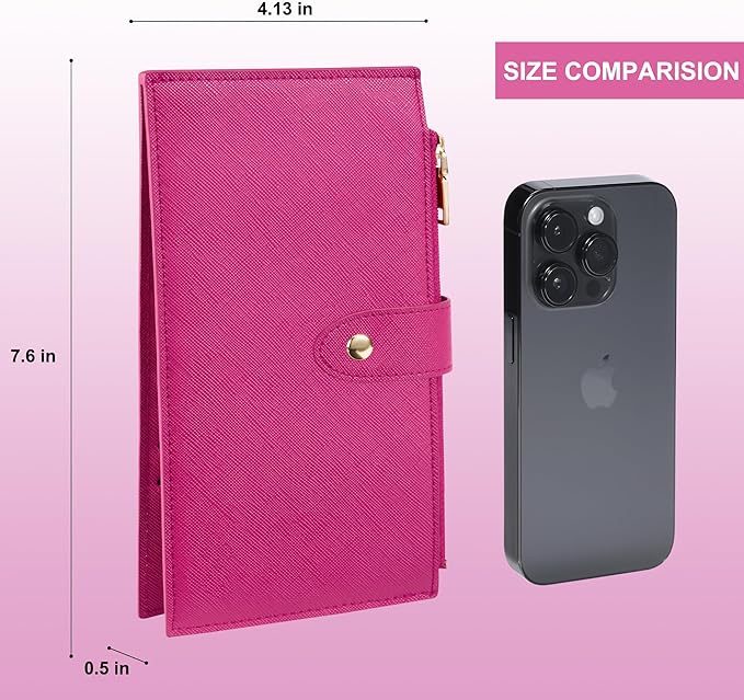 Travelambo RFID Wallet Women Large Size Bifold Multi Card Wallet Case with Zipper Pocke Credit Card Holder for Women