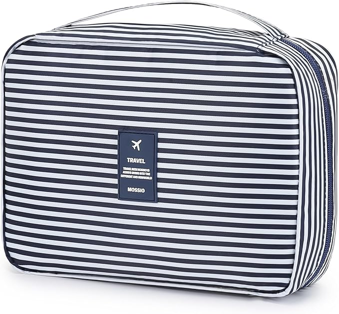 Mossio Hanging Toiletry Bag with Sturdy Hook - Large Portable Cosmetic Makeup Travel Organizer for Men & Women