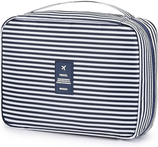 Mossio Hanging Toiletry Bag with Sturdy Hook - Large Portable Cosmetic Makeup Travel Organizer for Men & Women