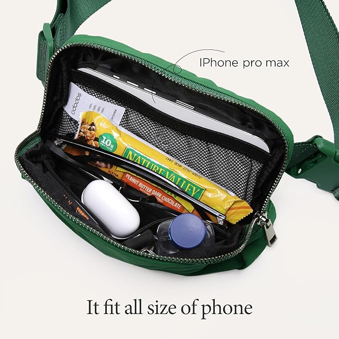 ODODOS Unisex Mini Belt Bag with Adjustable Strap Small Fanny Pack for Workout Running Traveling Hiking, Forest