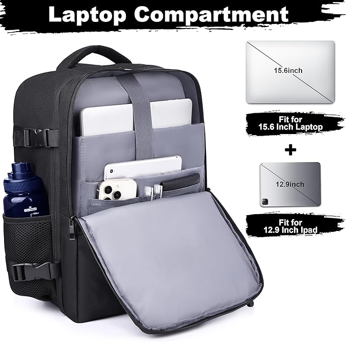 Travel Backpack for Men Women, 18x14x8 inches TSA Approved Carry On Backpack Personal Item Size Airplane Approved Weekender Bag, Water Resistant Lightweight Laptop Daypack for Flight