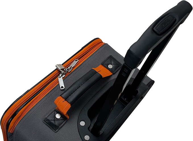 Rockland Fashion Softside Upright Luggage Set, Expandable, Charcoal, 2-Piece Set (14/19)