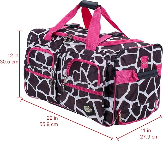 Rockland Rolling Duffel Bag, Black, 22"