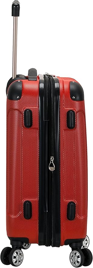 Rockland London Hardside Spinner Wheel Luggage, Red, Carry-On 20-Inch