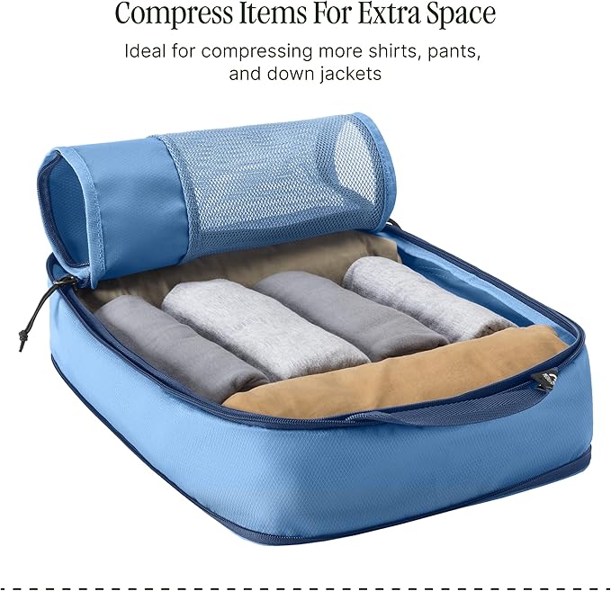 Eagle Creek Pack-It Isolate Compression - Lightweight Cube for Optimizing Luggage Space - Easy-Grab Zipper - Convenient Top Handle - Recycled Materials - Small