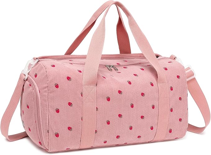 BLUBOON Duffle Bag Girls Kids Cute Gym Bag with Shoes Compartment & Wet Separation Waterproof Sports Overnight Travel Bag