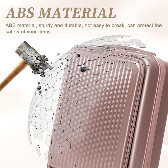 Hardside Luggage, Lightweight Suitcases with Spinner Wheels, 20/14 Inch