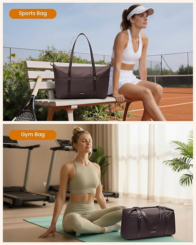LOVEVOOK Gym Bag for Women, Small Sport Duffle with Shoe Compartment, Weekender Travel Tote for Work Yoga Workout