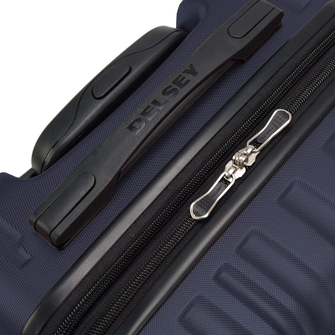 DELSEY PARIS Alexis Durable Hardside Luggage, Expandable Lightweight 4-Wheel Spinner, Easy Grip Telescoping Handle for Smooth Mobility, TSA-Lock Incorporated, Men and Women, Navy, Check-In 29-Inch