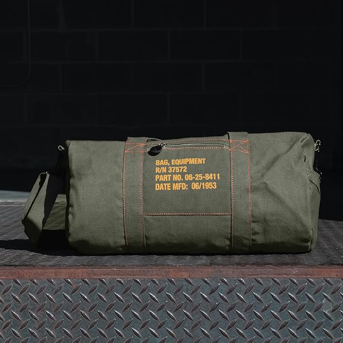 Rothco Canvas Equipment Duffle Bag – Travel & Gym Bag with Heavyweight Cotton Canvas Material – Great for Storing Gear, Clothing, and More
