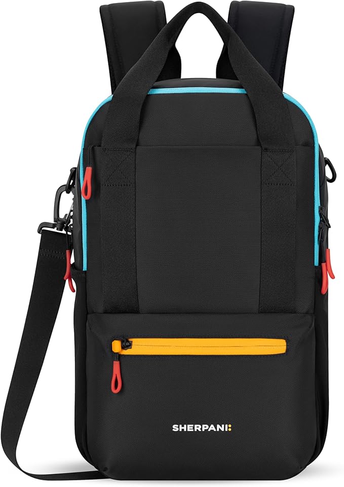 Sherpani Camden, Convertible Backpack, 3 in 1 Tote Bag, 18L Travel Backpack, Crossbody Bag, Cross Body Purse, Travel Gifts, RFID Protection, Fits 13” Laptop (Chromatic)
