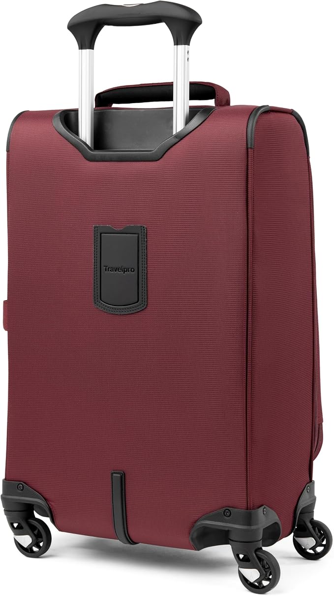 Travelpro Maxlite 5 Softside Expandable Luggage with 4 Spinner Wheels, Lightweight Suitcase, Men and Women, Burgundy, Carry-on 21-Inch