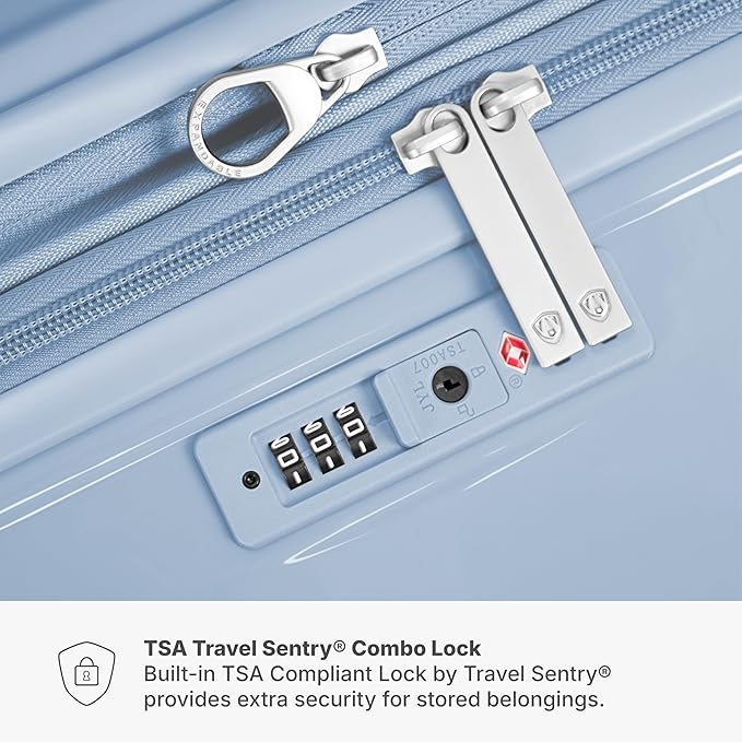 Traveler's Choice Edinburgh II Hardside Spinner Luggage, TSA Lock, Blue, 21" Carry-on