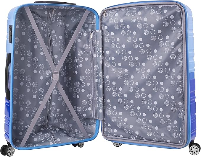 Rockland Melbourne Hardside Expandable Spinner Wheel Luggage, 2TONEBLUE, 2 Piece (20"/28")