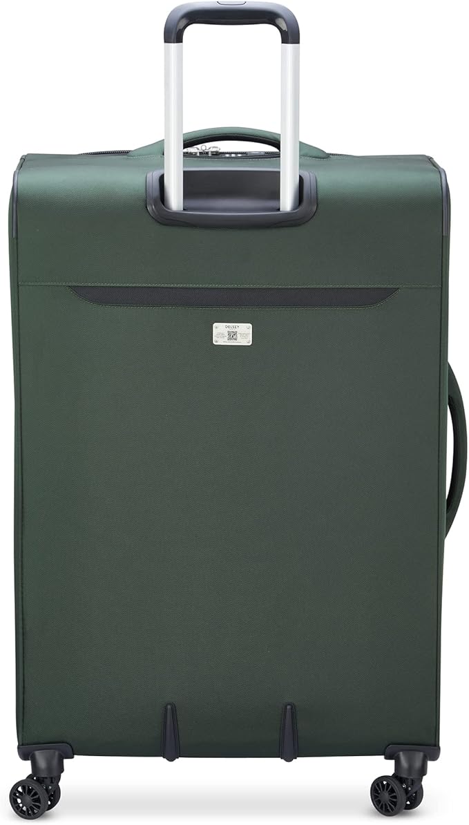 DELSEY PARIS Sky Max 2.0 Softside Expandable Luggage with Spinner Wheels 3 Piece Set, Green, 21, 24, 28 Inch