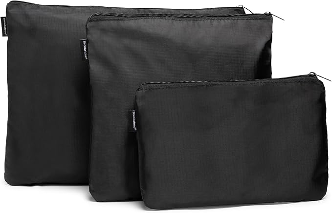 Brookstone Packing Cubes - 6 Piece Compression Packing Cubes for Travel Essentials - Luggage Sets Cube Storage Organizer Bags, Size One Size, Black