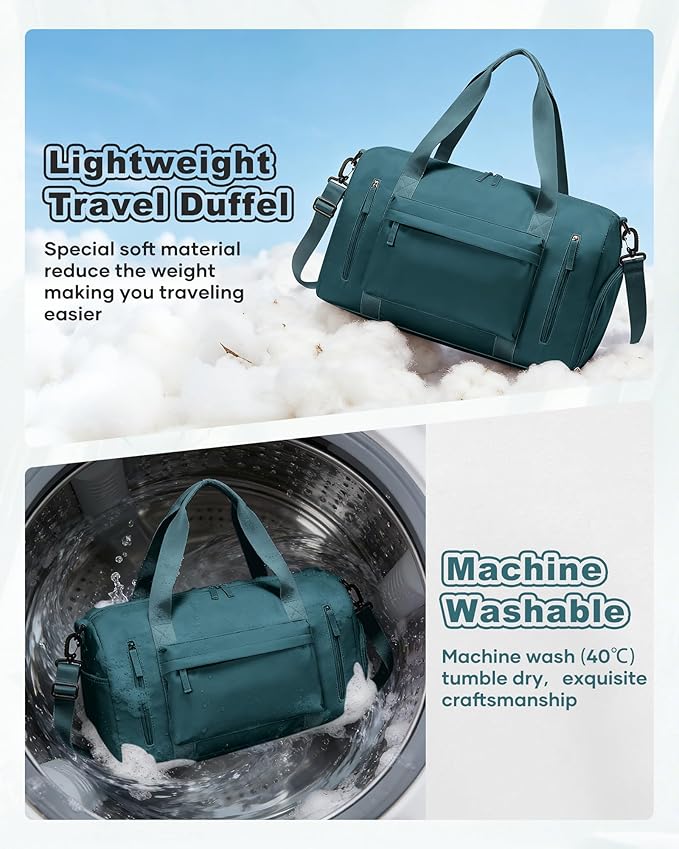 Gym Bag Womens,Travel Duffel Carry on Bag Sport Tote Bag Weekend Overnight Bag