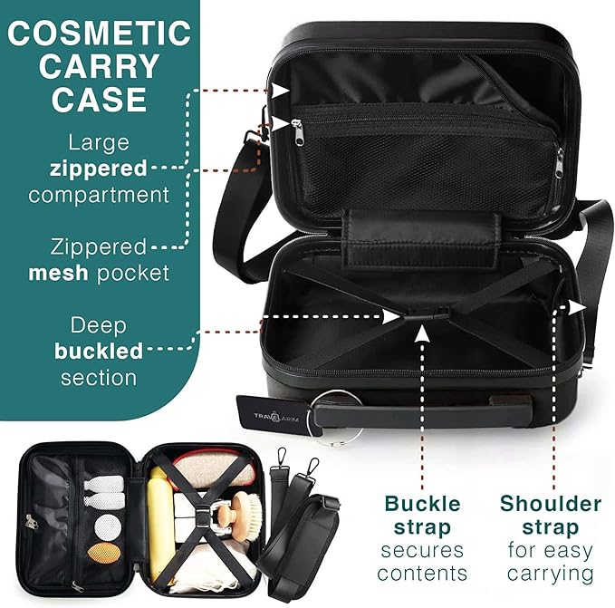 Luggage Sets 3 Piece, 20 Inch Carry on Luggage and 24 Inch Suitcases with Wheels Spinner, Durable Hard Shell Suitcase Set, Expandable Travel Suitcase, Black