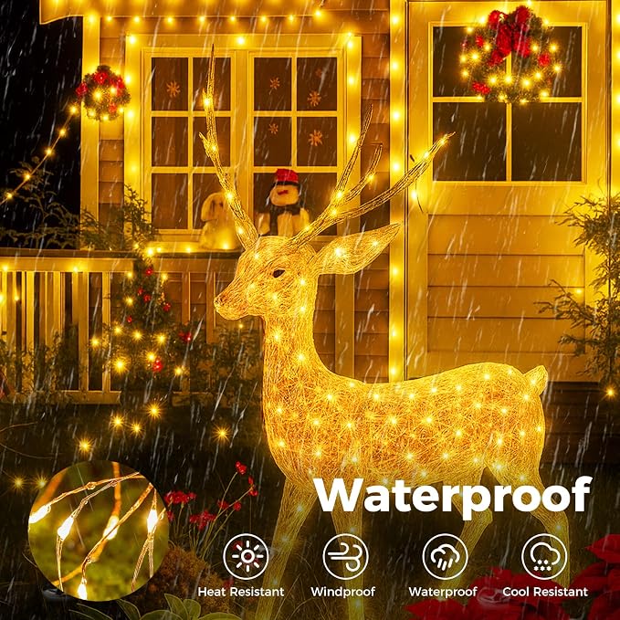 btfarm Fairy Lights Plug in with Remote, 165FT 500 LED Twinkle Lights | Dimmable & Timer, 8 Modes String Lights, IP65 Waterproof for Bedroom Garden Christmas Decorations Indoor Outdoor, Warm White