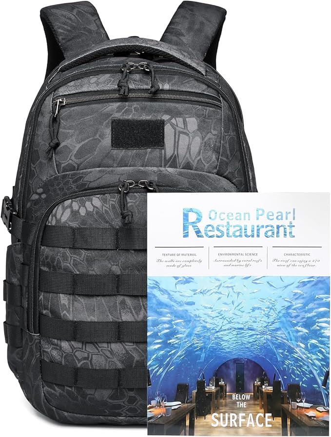 Wotony Military tactical backpack, backpack for men black small tactical assault bag