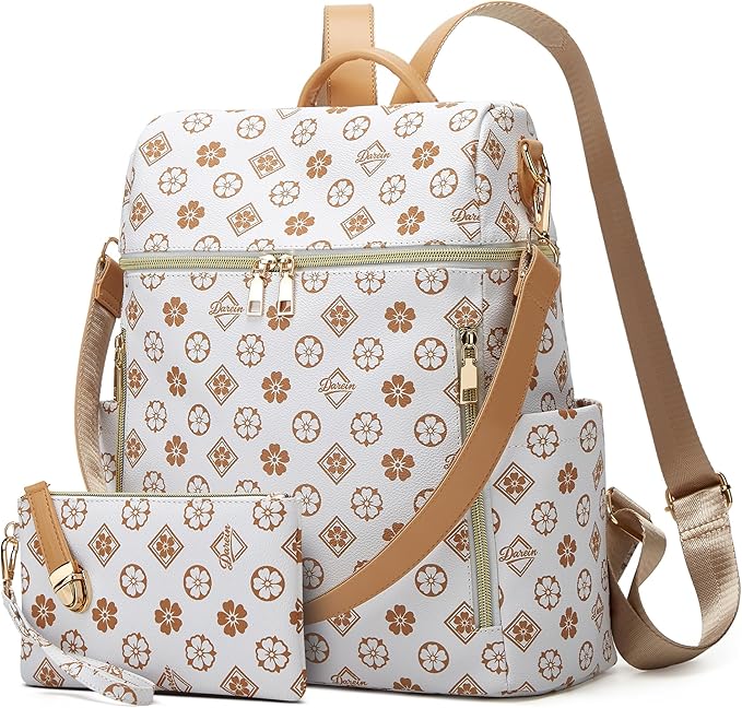 Makes Backpack Purse for Women PU Leather Travel Satchel Handbag Convertible Design Bag with Purse