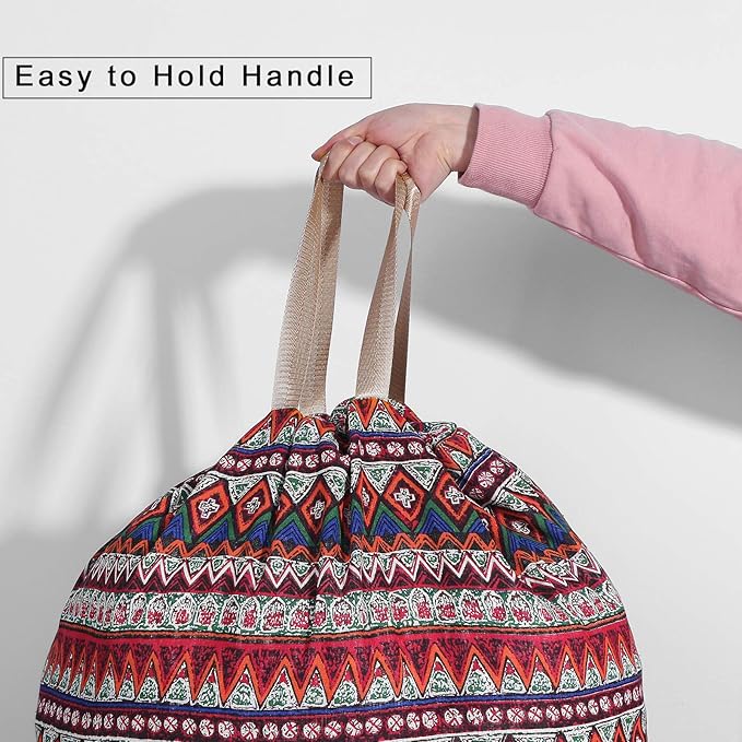 Extra Large Laundry Bag with Drawstring and Handle, Heavy Duty Travel Dirty Clothes Bag for Laundromat and Household, Durable Rip-Stop Laundry Hamper Liner, 22 Patterns(28 x 40 Inch) by SANFERGE