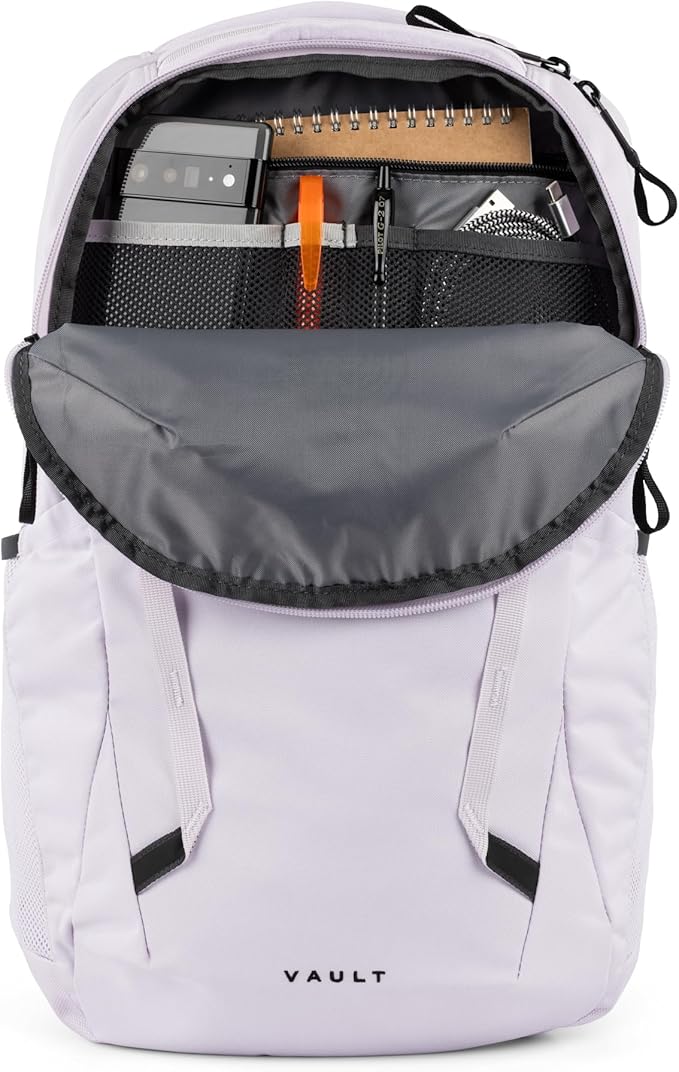 The North Face Women's Vault Everyday Laptop Backpack - Commuter Travel Bag, Water-Repellent, Spacious Main Compartment, Lavendaer Fog, One Size