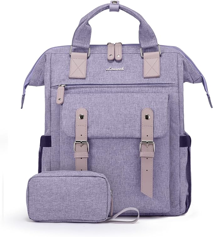 LOVEVOOK Laptop Backpack for Women, 17.3 Inch Teacher Nurse Bag Work Travel Computer Backpacks Purse, College Bookbag for School, Water Resistant Daypack