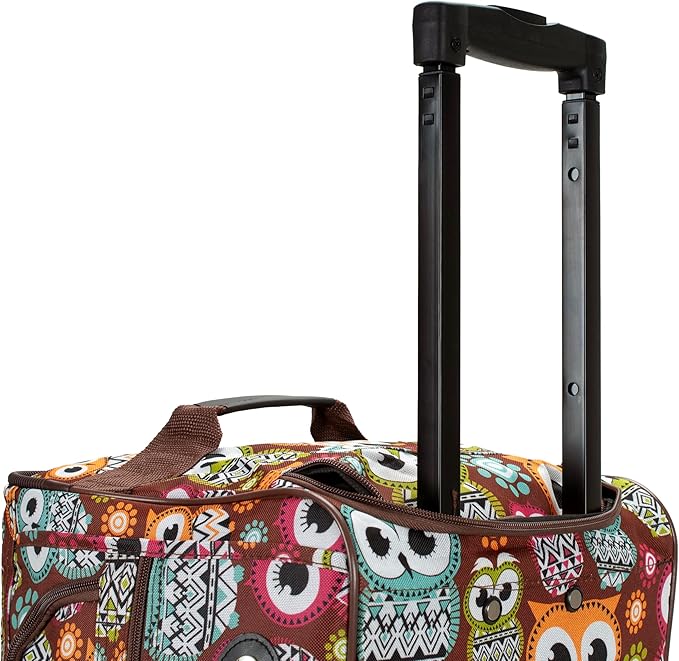 Rockland Rolling Duffel Bag, Black, 22"