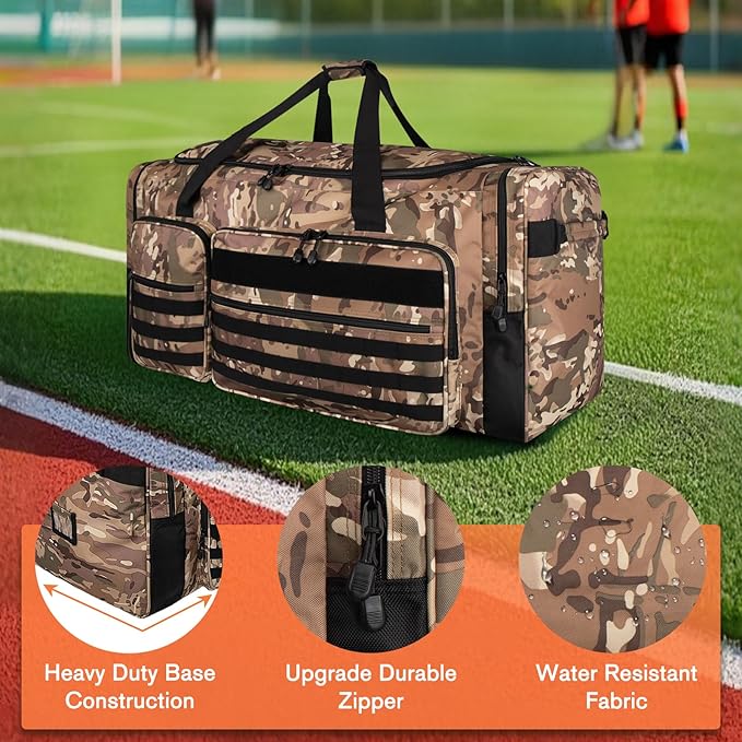 Goloni 130L Heavy Duty Large Duffle Equipment Bag,Catchers Gear Bag with Shoe Compartment,Baseball Duffle Bag