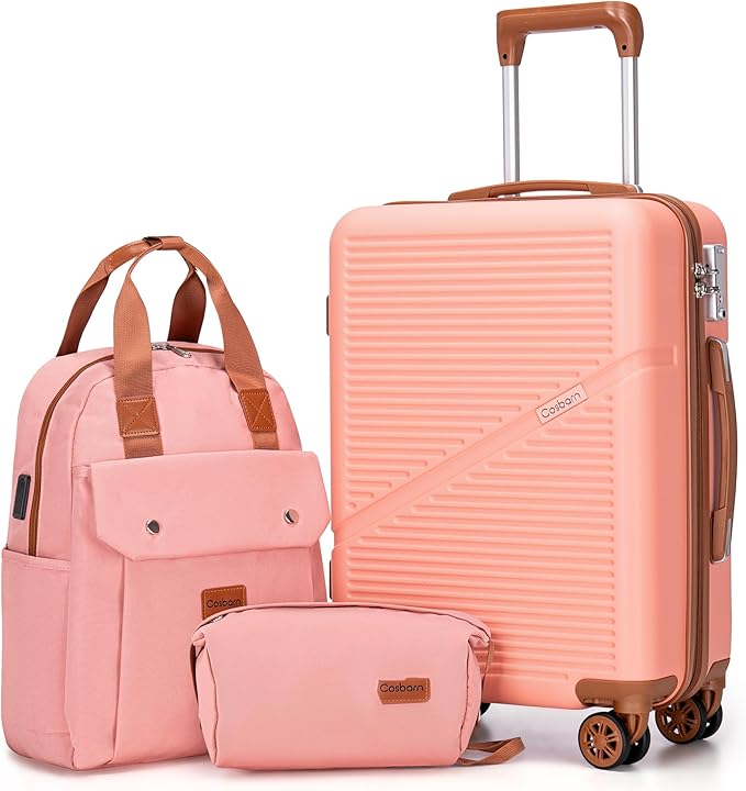 Carry On Luggage 22x14x9 Airline Approved, 20 Inch Carry on Suitcases with Wheels, ABS Lightweight Carry-on Luggage, Travel Suitcase Set with Wheels and TSA Lock