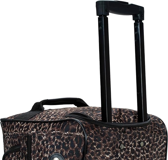 Rockland Rolling Duffel Bag, Black, 22"