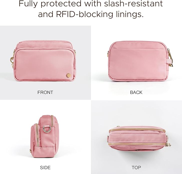 Joryin Anti Theft Crossbody Bag for Women, Slash-resistant RFID Blocking Travel Purses, Small Shoulder Bag Handbag, Nylon