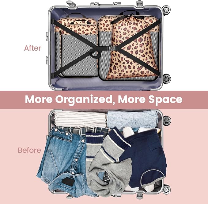 Cambond Compression Packing Cubes for Travel Women - Lightweight Luggage Organizers Bag Packing Cubes for Carry on Suitcases