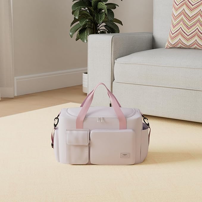 FIORETTO Women's Gym Duffle Bag with Shoes Compartment, 30L Capacity, Ideal for Travel, Gym, Sports, Duffel, Weekender