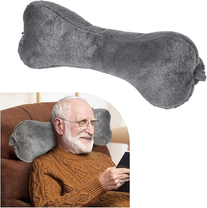 Recliner Headrest Pillow, Head Pillow for Recliner Chair, Sofa, Couch Neck Pillow,Pain Relief Bone Pillow for Sleeping with Adjustable Strap