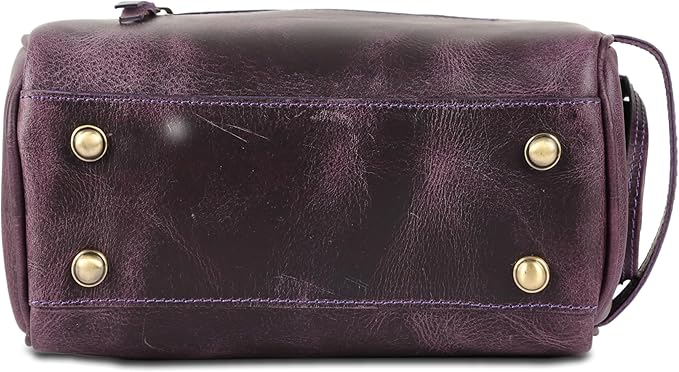 KomalC Travel Toiletry Bag – Premium Leather Dopp Kit for Men & Women with Water-Resistant Lining & Spacious Zippered Organizer
