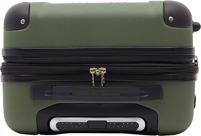 Travelers Club Chicago Hardside Expandable Spinner Luggage, Thyme Green, 22" Carry-On