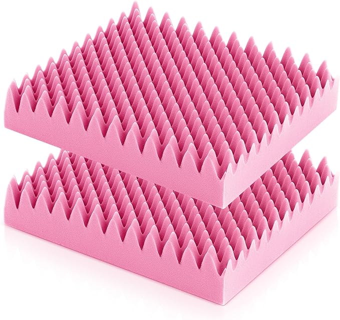 Geiserailie 2 Pcs Egg Foam Pad Eggs Chair Cushion to Relieve Back Foam Seat Cushion Chair Accessories Pad for Office Recliner Wheelchair Home Car (Egg,Pink)