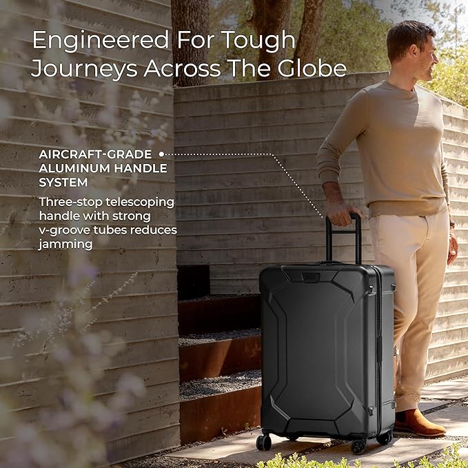 Briggs & Riley 30" Large Spinner - Checked Luggage for Travel, Suitcases with Wheels, Hardside Rolling Bag for Men & Women, Self-Repairing Zipper - Torq Collection, Ocean