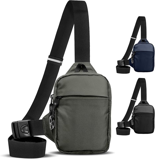 Travel Sling Bag for Men & Women - Water Resistant Crossbody Multipocket Chest Bag with Anti-Theft & RFID
