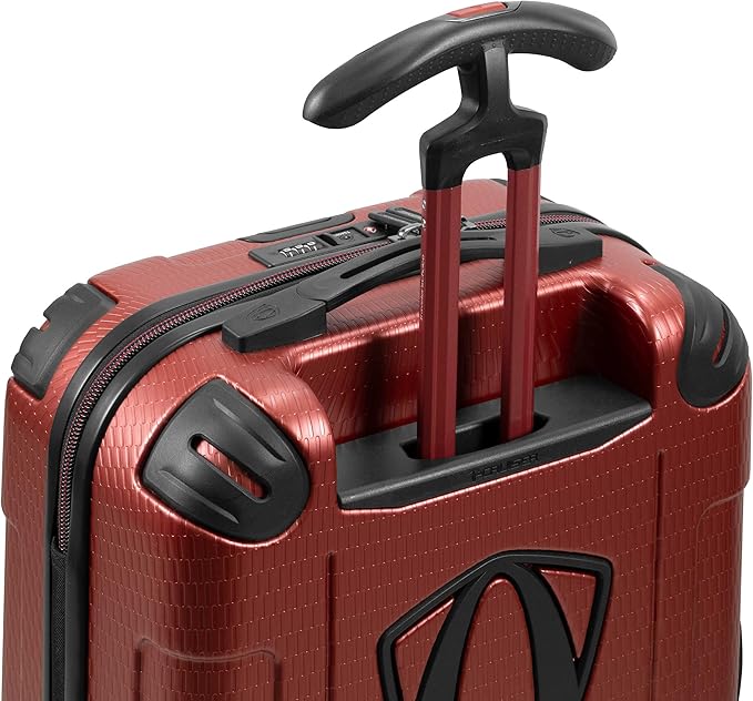 Traveler's Choice Maxporter II Polycarbonate Hardside Trunk with Spinner Wheels, Red, 22-Inch Carry-on Luggage