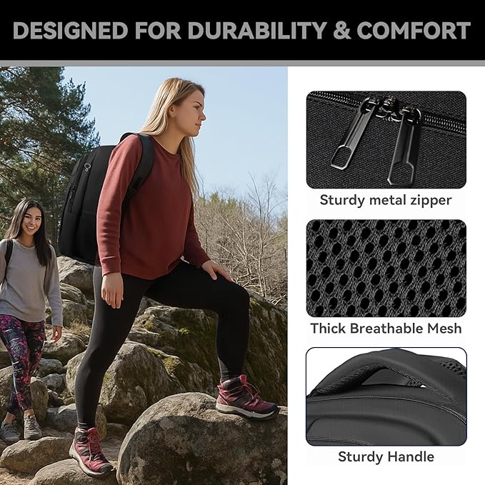 Extra Large Travel Laptop Backpack, 18.4 Inch Laptop Backpack Airline Approved, Business Anti Theft Sturdy Work Computer College High School Backpack Bag Fits 18 Inch Notebook for Men Women, Black
