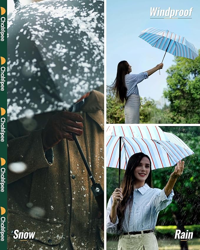Travel Compact Umbrella Windproof - Portable Automatic for Rain, Folding Umbrella for Men and Women, Portable 210T Fabric